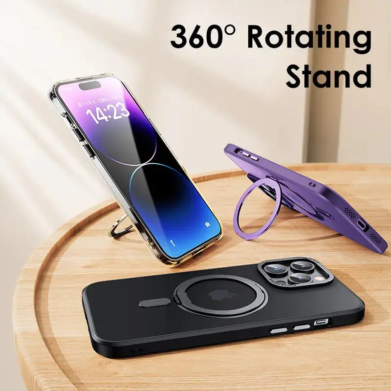 iPhone Magnetic 360 Rotation Ring Phone Case