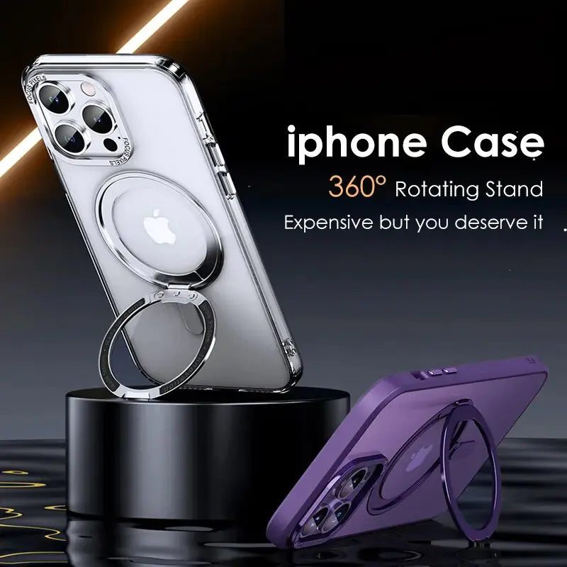 iPhone Magnetic 360 Rotation Ring Phone Case